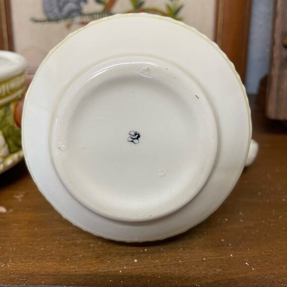 Vintage 60s 70s Metlox Della Robbia cream and sugar set pitcher and bowl - Picture 4 of 5